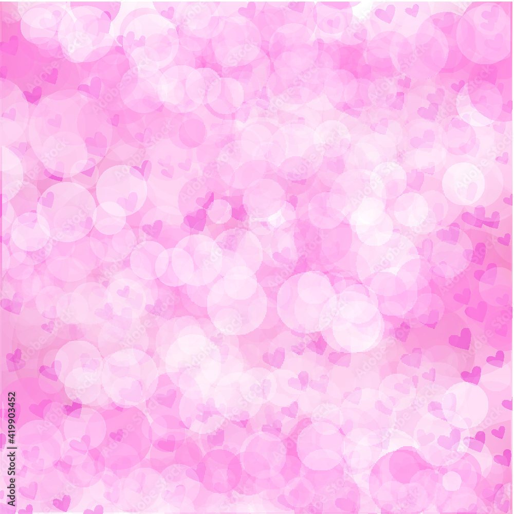 Background graphic bokeh abstract sweet color style white and pink vector love heart valentines day idea design