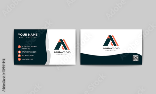 simple business card design template.