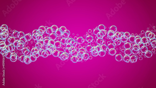 Soap foam. Detergent bath bubble and suds for bathtub. Shampoo.