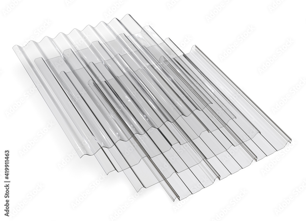 Profile sheet of transparent plastic Profile sheet of transparent plastic