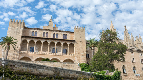 Almudaina Palace building in Palma de Mallorca