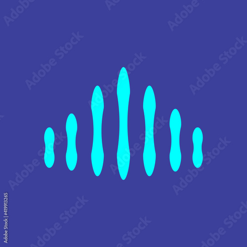 Equalizer flat icon. Music symbol. Logo design element. Logo design element