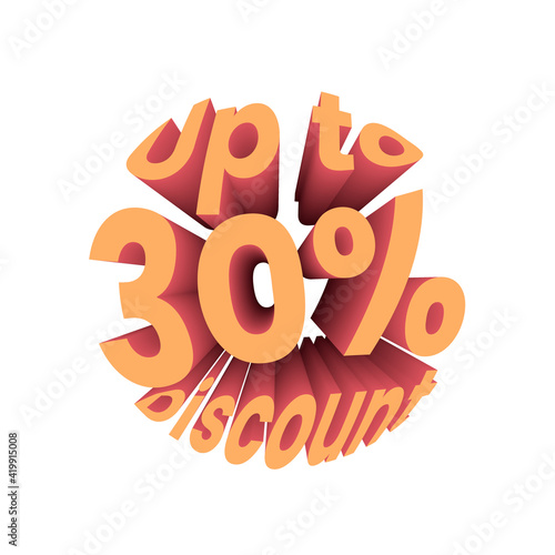 Sale up to discount banner. Sale promotion text.