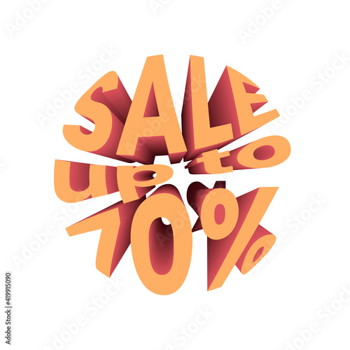 Sale up to 20 discount banner. Sale promotion text.