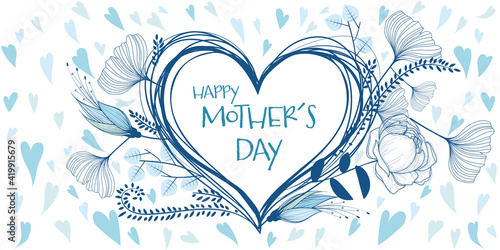 Love floral illustration