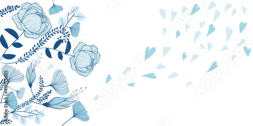 Love floral illustration