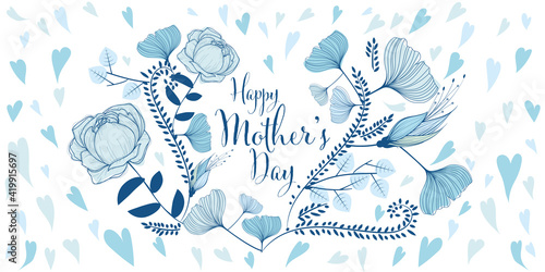 Love floral illustration