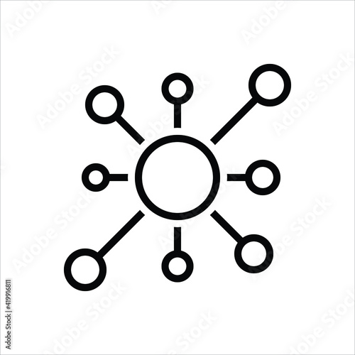 Black line icon for node