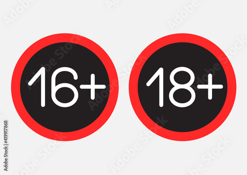 eighteen sixteen age limit dark stickers
