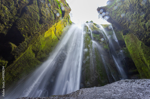 The Gljúfrabúi waterfall in southern Iceland