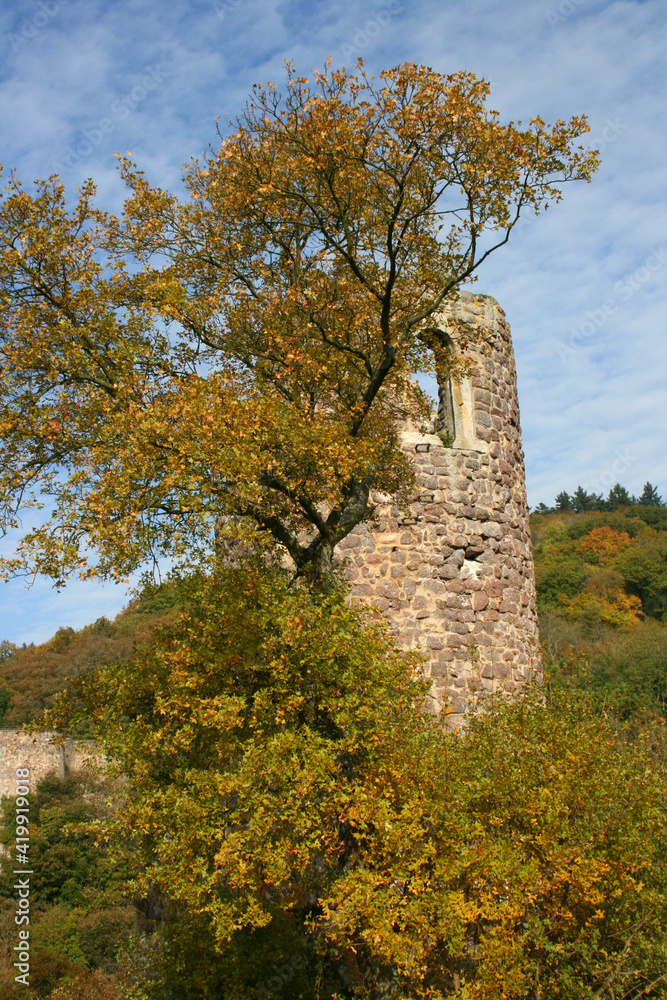 Ruins Of Castle Bosselstein In Idar Oberstein, Germany Ruins Of Castle Bosselstein In Idar Oberstein, Germany