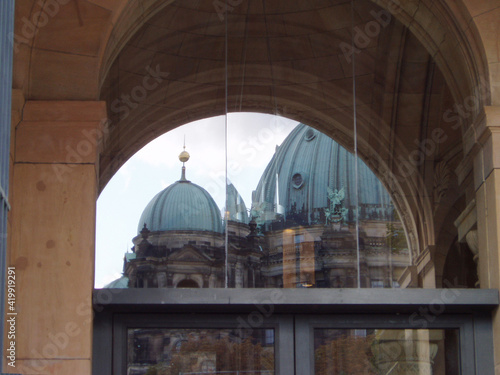 Dom Of Berlin In Mirror