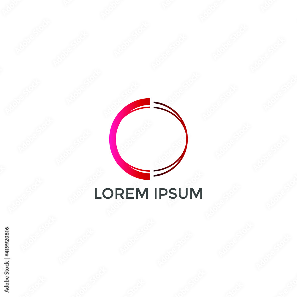 ILLUSTRATION CIRCLE LINE LETTER C LOGO DESIGN VECTOR TEMPLATE ILLUSTRATION CIRCLE LINE LETTER C LOGO DESIGN VECTOR TEMPLATE