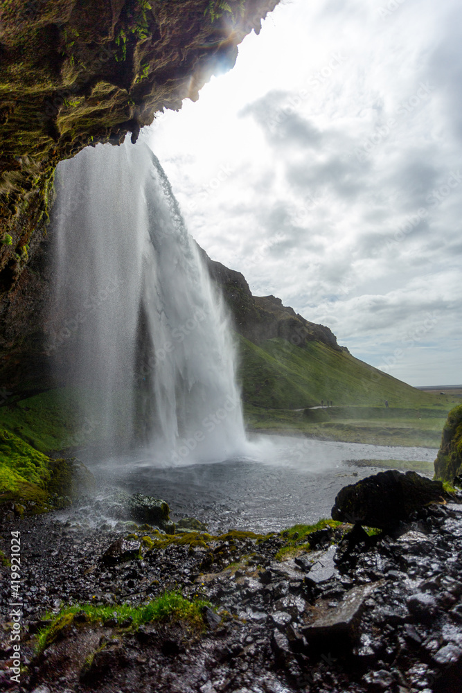 Seljalandsfoss waterfall in southern Iceland Seljalandsfoss waterfall in southern Iceland