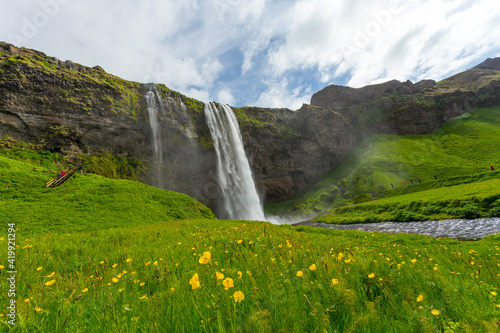 Seljalandsfoss waterfall in southern Iceland