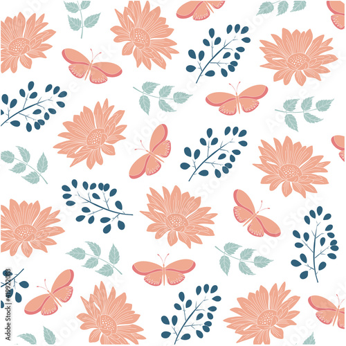 Elegant Floral Pattern. Elegant Background with floral designs. Good for Digital Print and Sublimation Techniques. © Selma