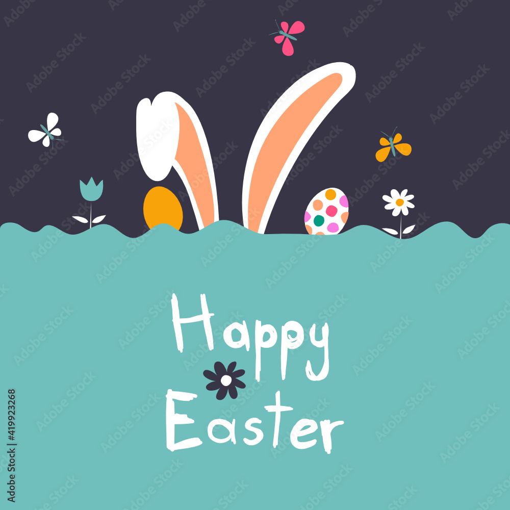 Happy Easter greeting card vector image