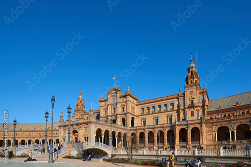 Plaza de España, Seville, built for the Ibero-American Exposition of 1929, Seville, Andalusia, Spain, Europe.