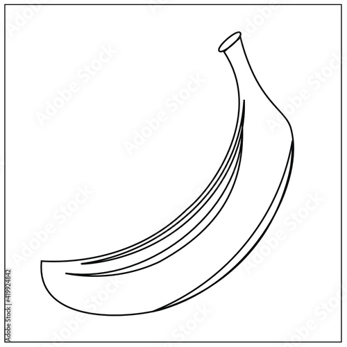 Banana. Fruit. Veganism, vegetarianism, raw food diet, proper nutrition. Vector isolated objects.