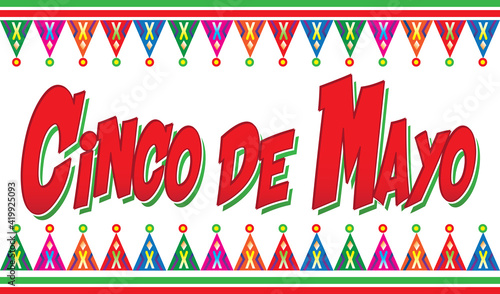 Cinco de Mayo Colorful Banner