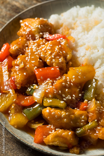 Homemade Chinese Sweet and Sour Chicken photo