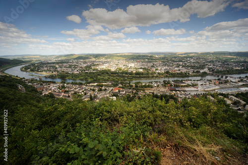 View from the Marian column on the city, Trier, Rhineland-Palatinate, Germany, Europe