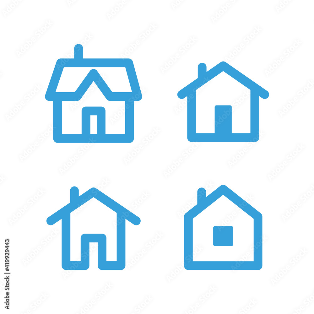 Set of house vector icons. Homes clipart symbols. Home pictogram collection. Set of house vector icons. Homes clipart symbols. Home pictogram collection.