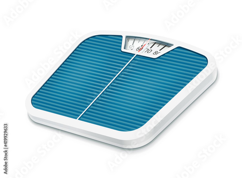 Bathroom scales. Home device for weighing, Isolated on white background. Eps10 vector illustration.