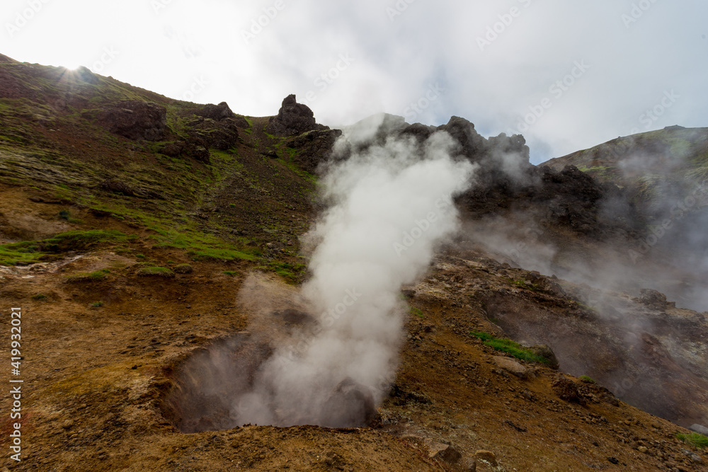 Reykjadalur hot spring hike, Iceland