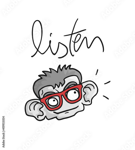 Funny listen message