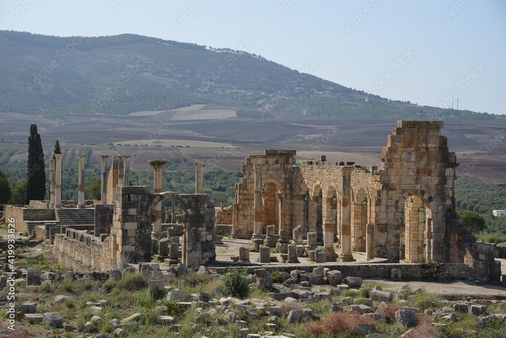 Volubilis is a Roman archaeological site,Morocco's best known archaeological site and is included in the UNESCO World Heritage List.