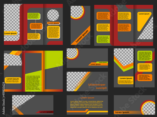 Brochure template layout design, annual report, company profile.