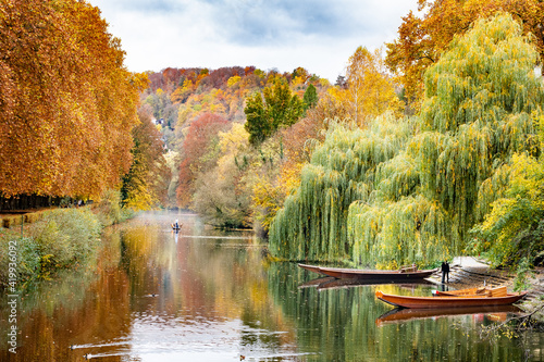 Neckar im Herbst in Tübingen