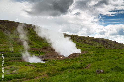 Reykjadalur hot spring hike, Iceland