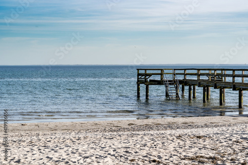 pier on the baltic sea on a sandy beach © vip-photoworld