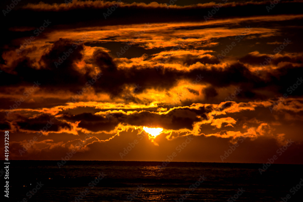 Sunset Over the Ocean