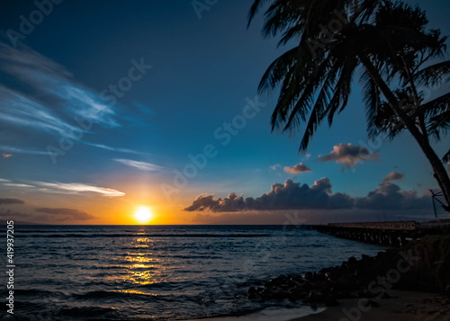 Fototapeta Naklejka Na Ścianę i Meble -  Baby Beach Deep Sunset