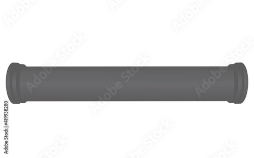 Grey pipe tube. vector illustration