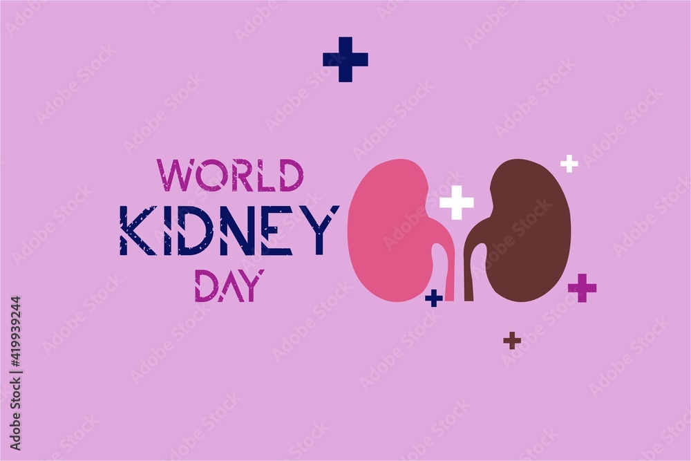 World kidney day vector design. Healthcare poster, banner.kidney logo 