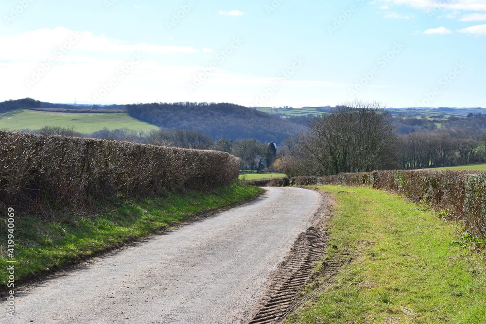 Country road in Vale of Glamorgan, South Wales, UK