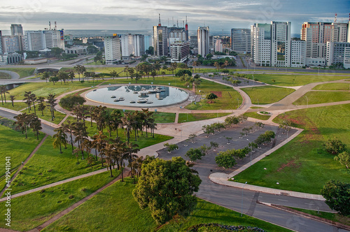 Brasilia Downtown, Axis Monumental and Hotels Sector. Brasilia City was planned by. Architect Urbanist Lucio Costa. Brasilia, Brazil, September 2018