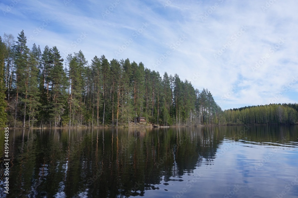 An early summer day at a lake, located in Jämsä, Finland