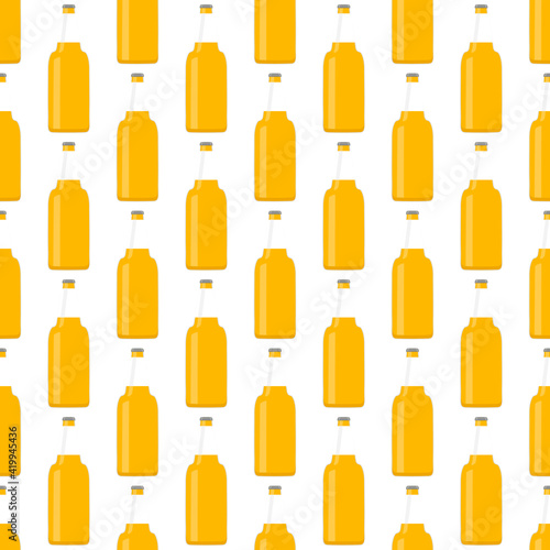 Illustration on theme seamless beer glass bottles with lid for brewery