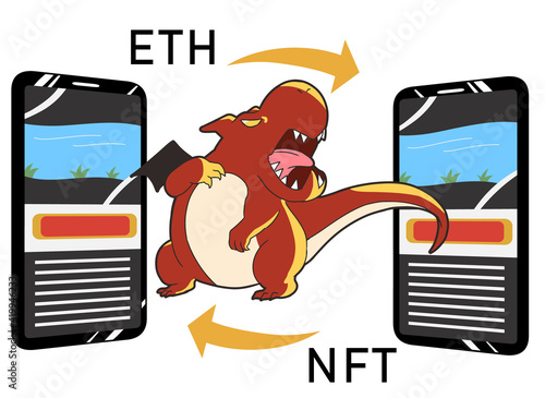 NFT　キャラ売買　モンスター　文字付き