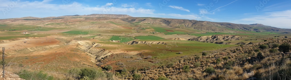 Wonderful view of farmland in spring, Tiaret, Algeria Wonderful view of farmland in spring, Tiaret, Algeria
