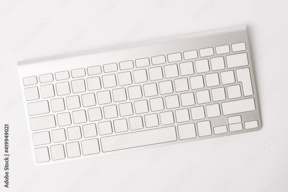 Top view photo of pc keyboard without characters, clean keyboard Top view photo of pc keyboard without characters, clean keyboard