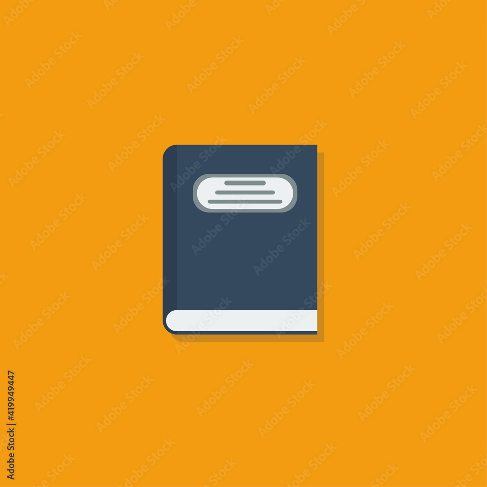Book icon in style flat Book icon in style flat