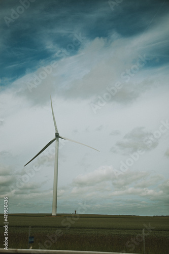 wind turbine in the wind