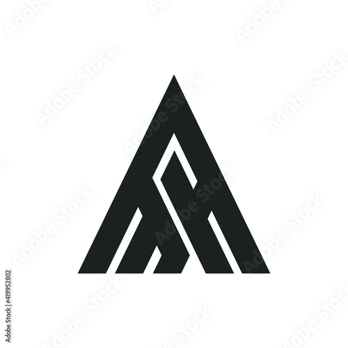 Initial mh letter logo vector template design. Linked letter hm logo design. Simple mh vector template.