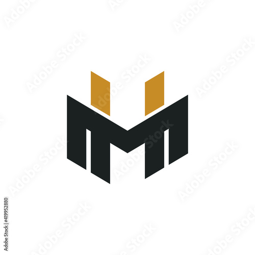 Initial mh letter logo vector template design. Creative abstract letter hm logo design. Linked letter hm logo design.